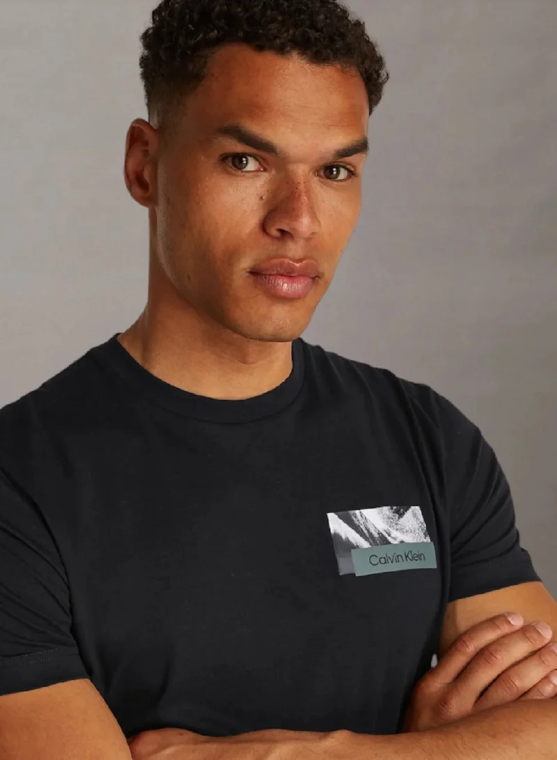 CALVIN KLEIN Cotton T-Shirt With Back Logo Graphic