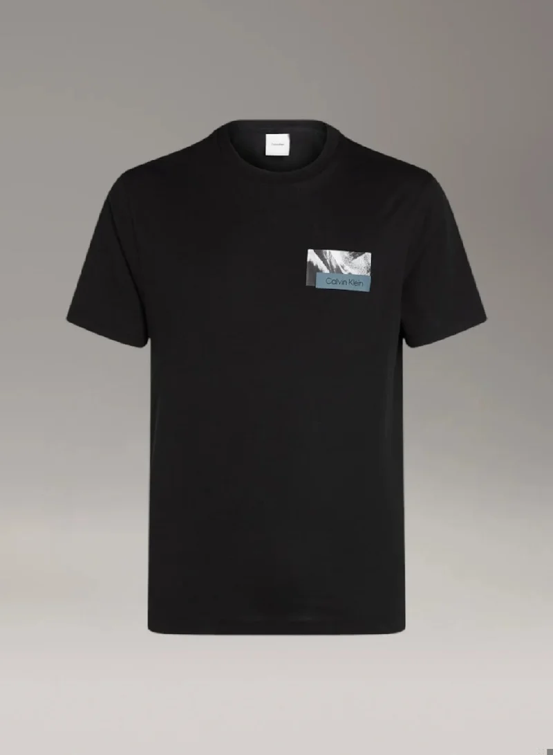 CALVIN KLEIN Cotton T-Shirt With Back Logo Graphic