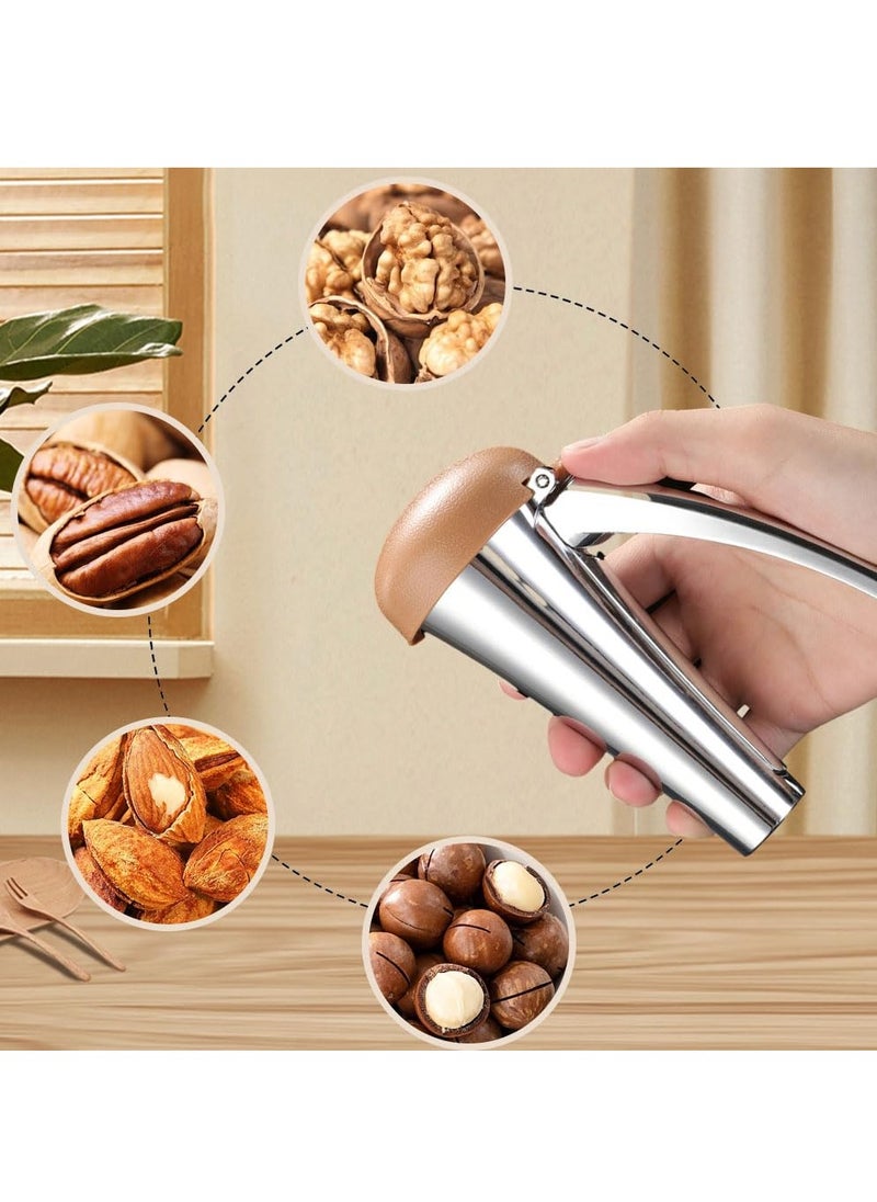 Bukela - Zinc Alloy Walnut Nut Shelling Tool, 360° Quick Shelling Tool Pecan Nut Cracker Tool, Vertical Walnut Clamp Funnel Walnut Peeling Tool Reusable Kitchen Tools for Most Nuts (Upgrade Large) - Image 1