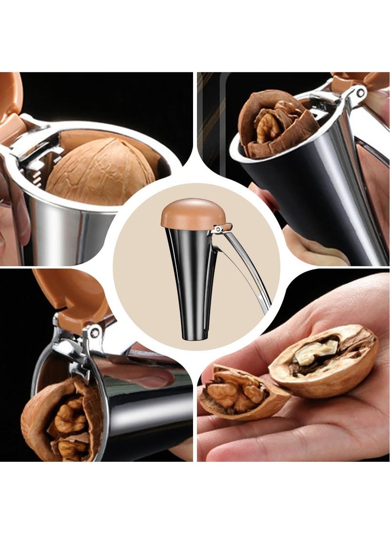 Bukela - Zinc Alloy Walnut Nut Shelling Tool, 360° Quick Shelling Tool Pecan Nut Cracker Tool, Vertical Walnut Clamp Funnel Walnut Peeling Tool Reusable Kitchen Tools for Most Nuts (Upgrade Large) - Image 1