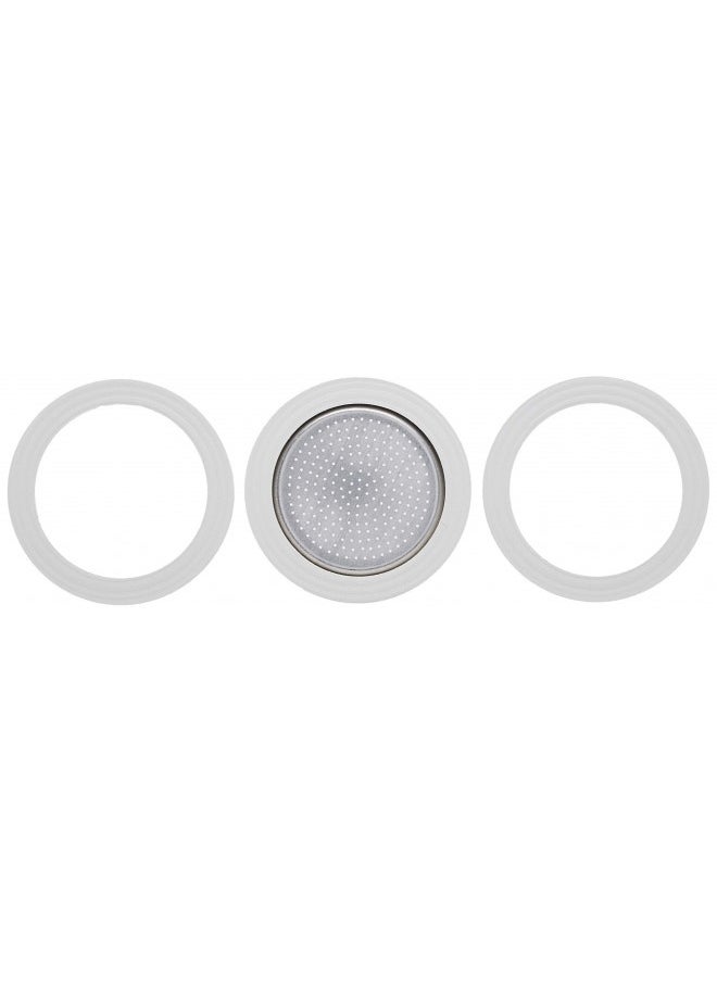 BIALeTTI Bialetti Replacement Gaskets And Filter For 1 Cup Moka / Break / Dama / Mini Express Espresso Makers (1-Cup Size)  - Image 3