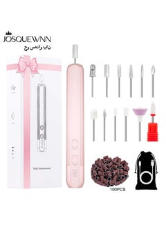 JOSQUEWNN Electric Nail Drill, Professional Nail File Manicure Pedicure Kit, Cordless Electric Nail File Set, Rechargeable Pedicure Tools for feet, 3 Speeds Hand Foot Care Nail Drill for Thick Nail Toenail Cuticle  - Image 1