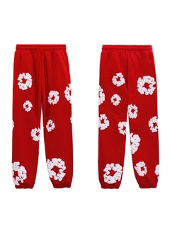 Generic Autumn Winter Couples Hoodie Sweatpants Set 8155 Red 