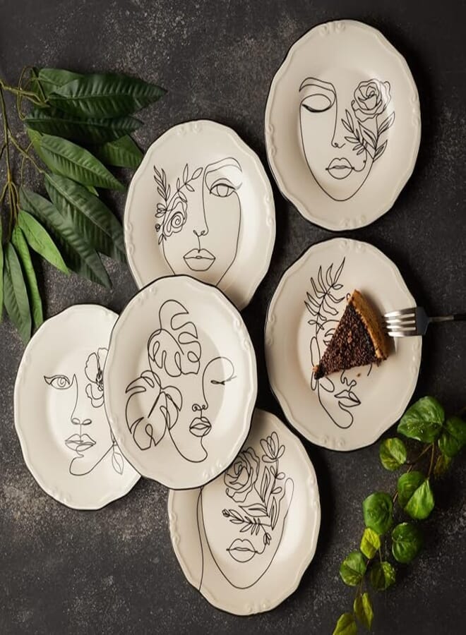 Karaca Face 6 Person Cake Set