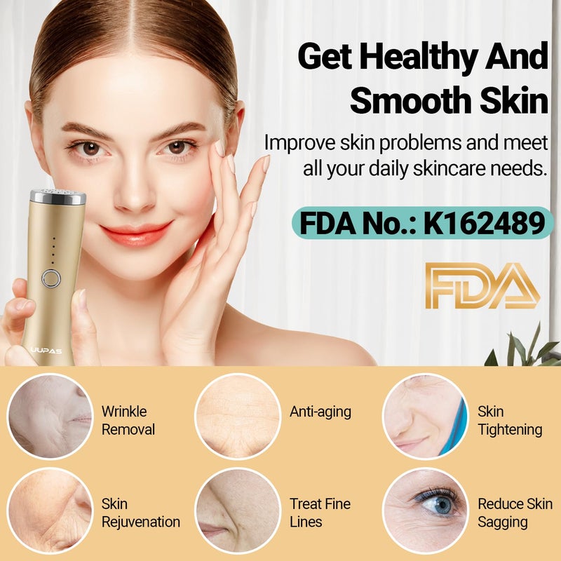 UUPAS Professional Red Light Therapy Facial Massager - Skin Tightening, Anti-Aging, and Wrinkle Removal Device - Image 2