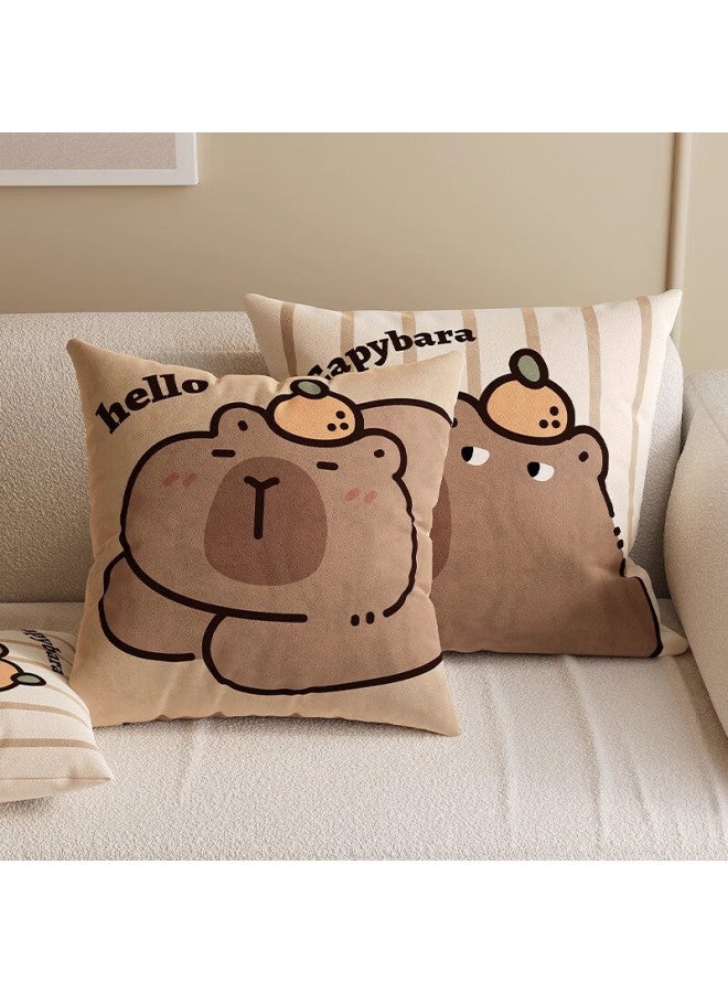 Manshuo Throw Pillow, Sofa Cushion, Bay Window Sleeping Backrest Pad, Cartoon Pillowcase, Removable And Washable, With Inner Pillow Core, 50*50cm
