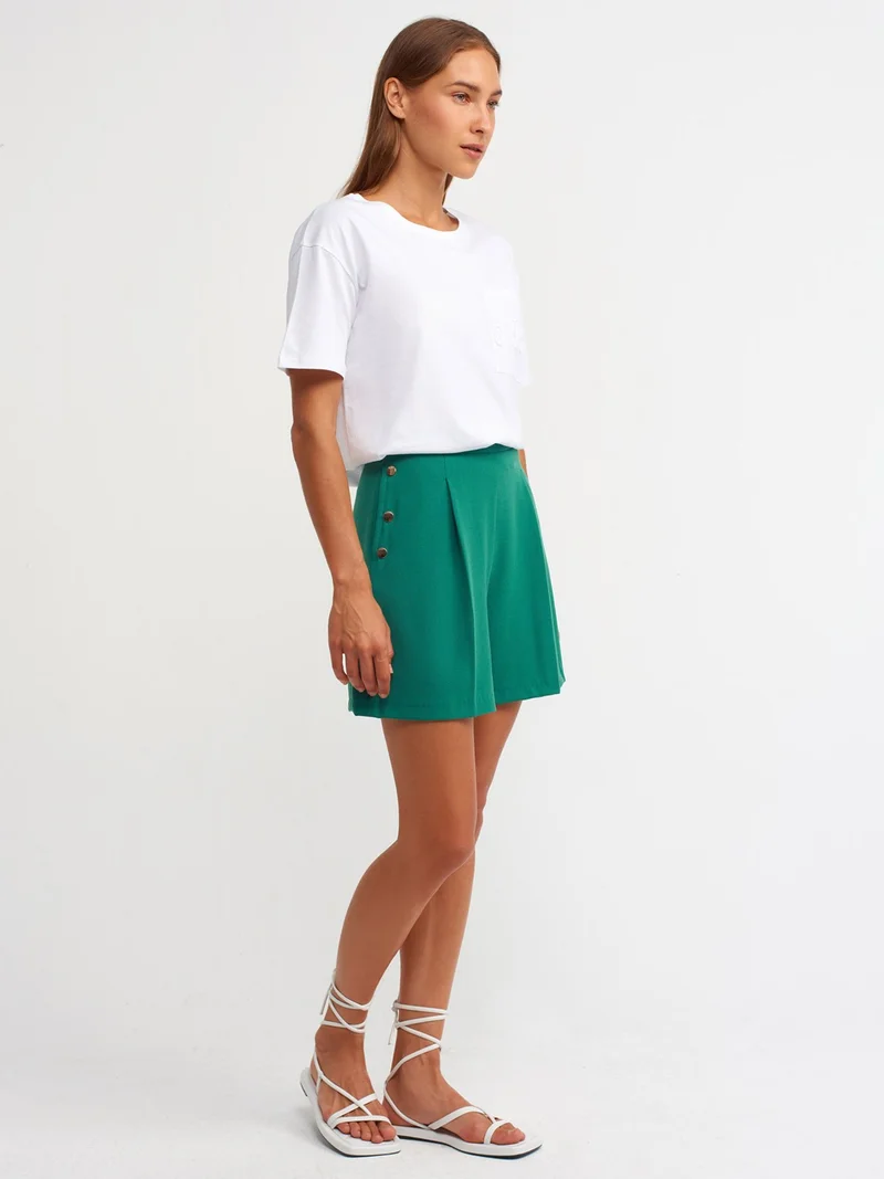 ديلفين 30138 Embroidery Detailed Tshirt-White