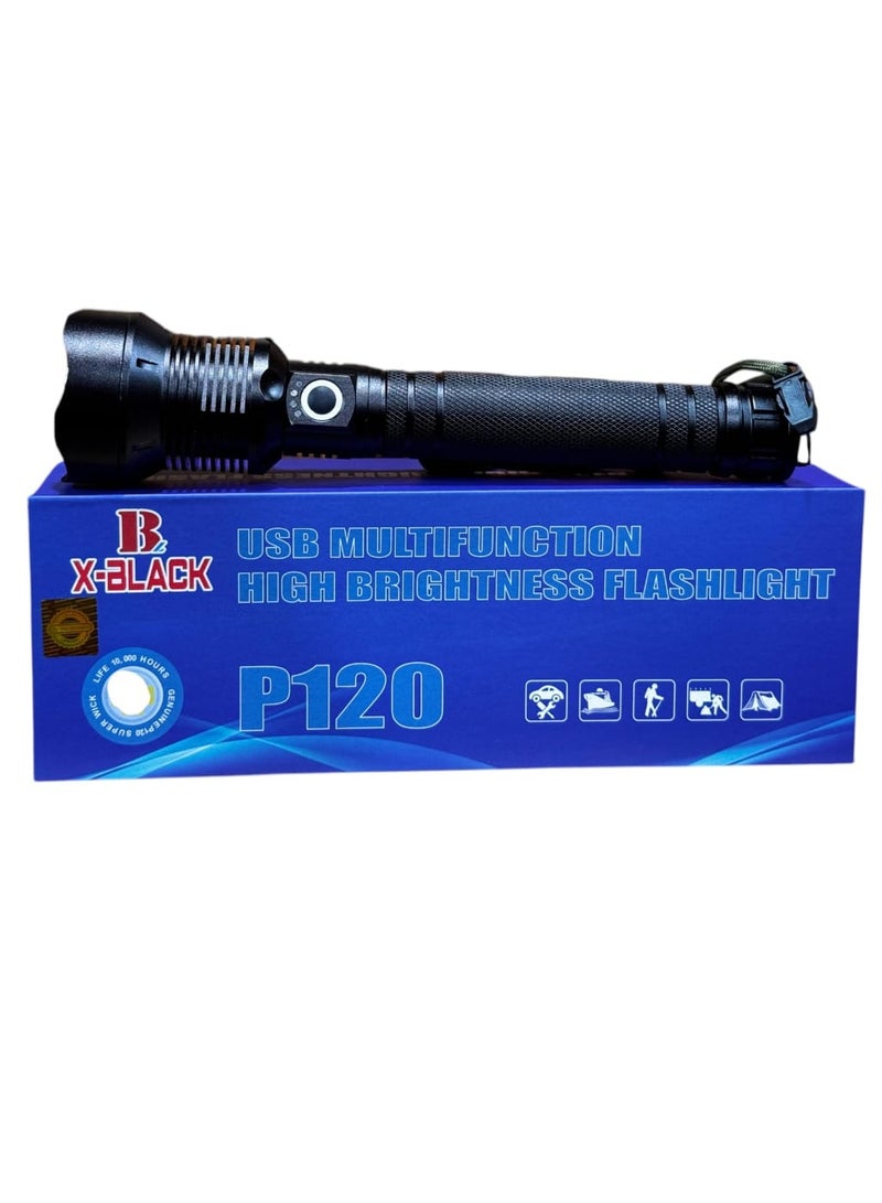 P120 Rechargeable Flashlight With 3 Lighting Modes and Water Resistant  - Image 2