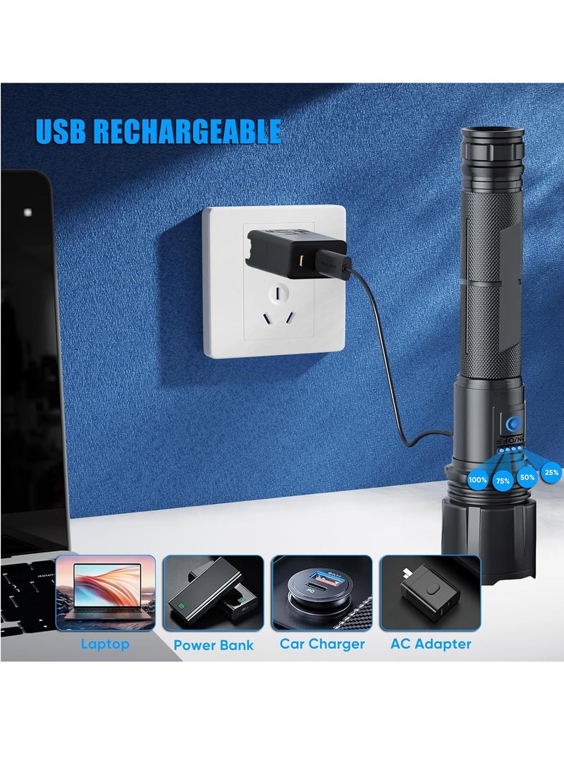P120 Rechargeable Flashlight With 3 Lighting Modes and Water Resistant  - Image 4