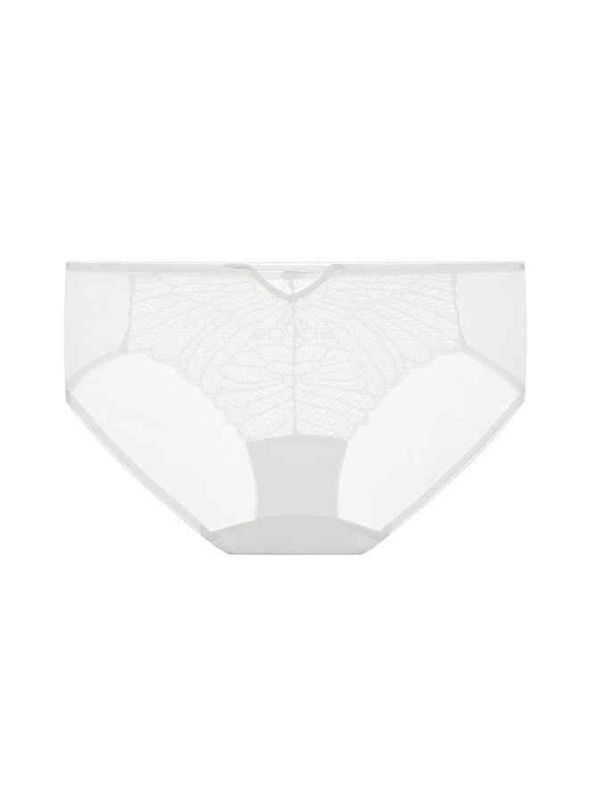 Aimer Women's Underwear Yan Yu Mid-waist Boxer Briefs Am23b941-s Pearl White 140 160 - Image 1