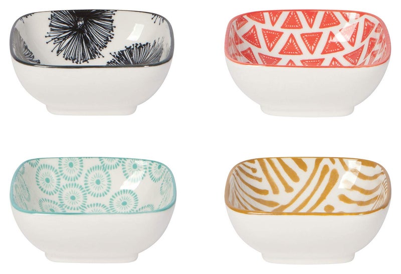 Now Designs Mix and Prep Porcelain Pinch Bowl Set of 4