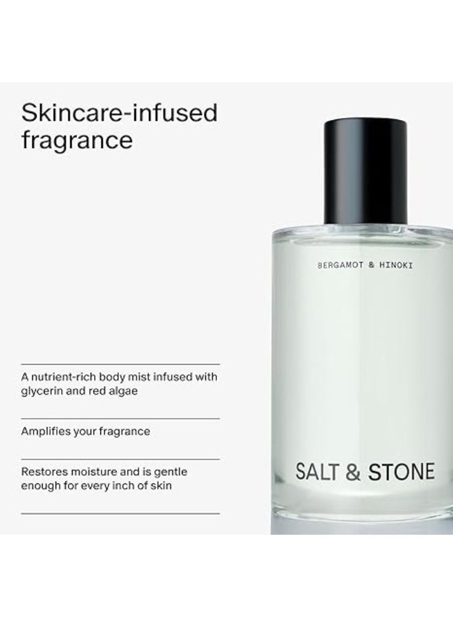 Salt & Stone Body Mist, Santal & Vetiver Scent, Skincare Infused Perfume Hair & Body Spray for Women and Men, Hydrating Fragrance with Glycerin and Red Algae, Vegan, Cruelty Free, 3.4 fl oz - Image 3