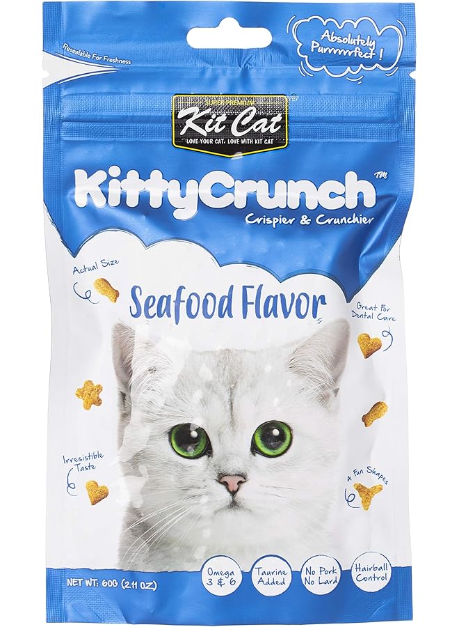كيت كات كيتي كرانش بنكهة المأكولات البحرية 60 جرام - Image 1