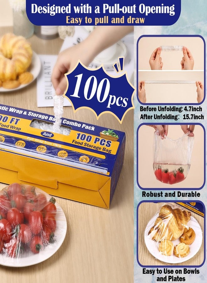 Navona Plastic Wrap with Slide Cutter for Food, 800Ft Cling Film with Magnetic Back, Includes 100 Reusable Plastic Bowl Covers for Home & Commercial Use Food Service, BPA Free - Image 5