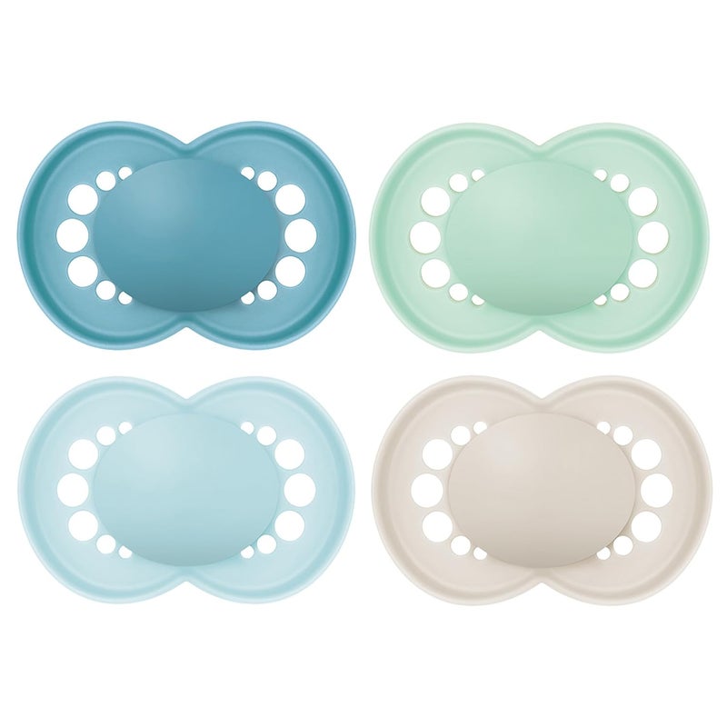 MAM Original Matte Baby Pacifiers Binky for 16 Months BPAFree Silicone Nipple Easy to Clean Best for Breastfed Babies Developed with Medical Experts 4 Count Binkies - Image 1