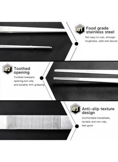 AESIFR 3pcs Kitchen Food Tongs, Fine Tweezer Tongs Stainless Steel Long Tweezers Grill Tongs for Cooking Kitchen Premium Tweezers Tongs Japanese Style Multifunction Cooking Tongs Barbecue Tongs  - Image 4