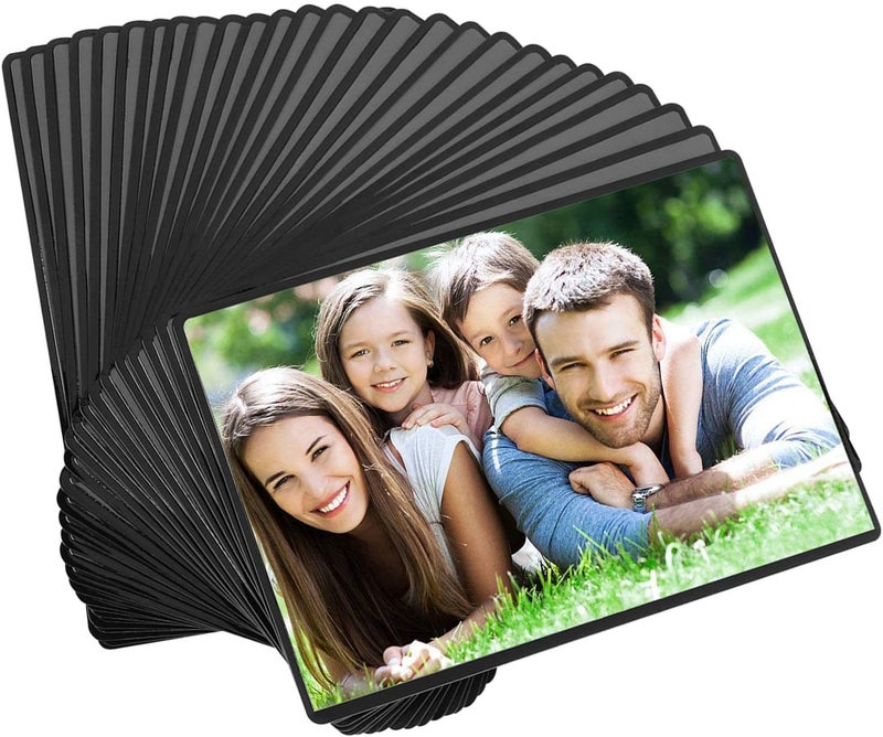 Magicfly Magicfly Magnetic Photo Frame Pack of 30 Fits 4 X 6 Inch Photos Magnetic Picture Frame with Clear Photo Pocket for Refrigerator Fridge Office Cabinet Black  - Image 1