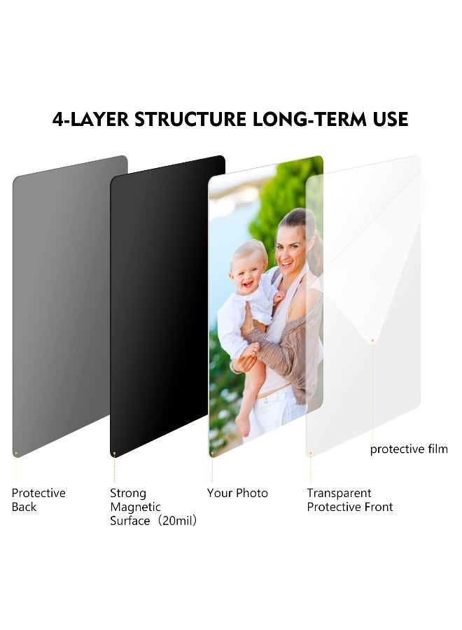 Magicfly Magicfly Magnetic Photo Frame Pack of 30 Fits 4 X 6 Inch Photos Magnetic Picture Frame with Clear Photo Pocket for Refrigerator Fridge Office Cabinet Black  - Image 3