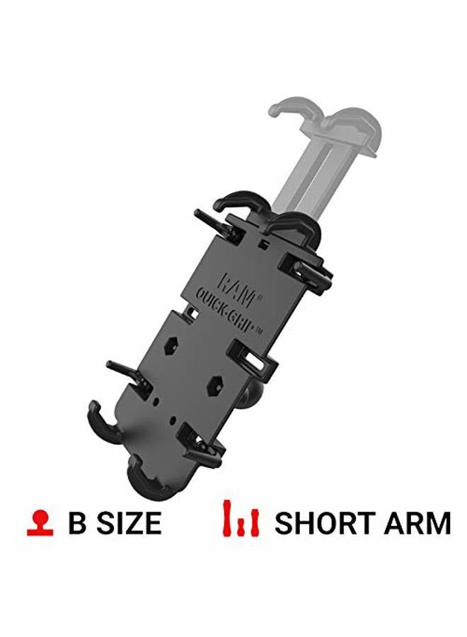 RAM Mounts Quick-Grip Large Phone Mount with Handlebar U-Bolt Base RAM-B-149Z-A-PD4U with Short Arm for Motorcycle, ATV/UTV, Bike - Image 5