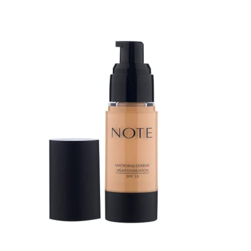 NOTE Cosmetics Note Cosmétique - MATTIFYING EXTREME WEAR Foundation - Women's Make-Up Palette - Beauty Blender, Anti-Dark Contour Make-Up (101 Bisque) - Image 1