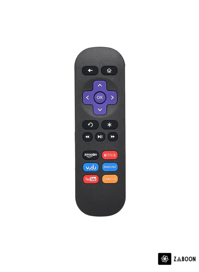 Zaboon Replacement Streaming Media Player IR Smart Remote Control For Roku 1, 2, 3, 4 LT/HD/XD/XS 14.1 x 1.3 x 4.2cm Black