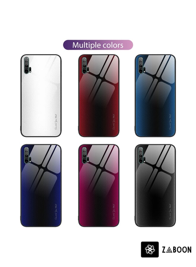 Zaboon غطاء حماية لهاتف هونر 20 برو زجاج بتدرج ملون TPU - Image 2
