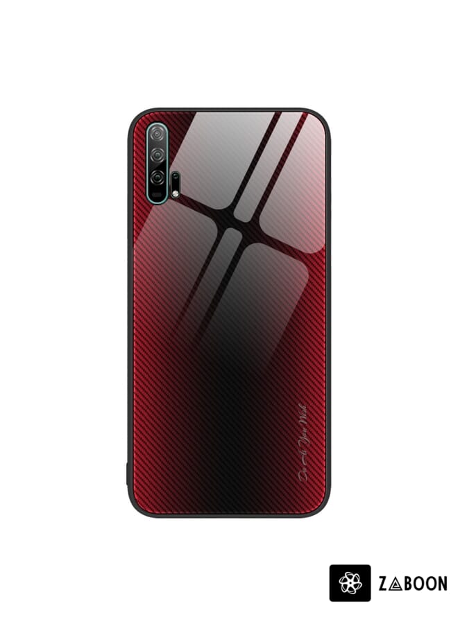 Zaboon غطاء حماية لهاتف هونر 20 برو زجاج بتدرج ملون TPU - Image 1