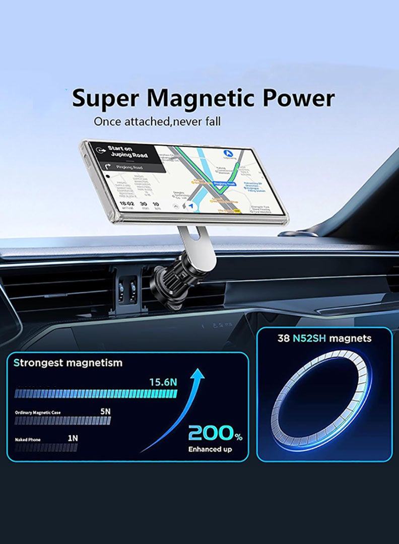 Theodor Magnetic Case for Samsung Galaxy S24 Ultra 6.8-inch Compatible with MagSafe Wireless Charging, Shockproof Phone Bumper Cover Mandala - Image 4