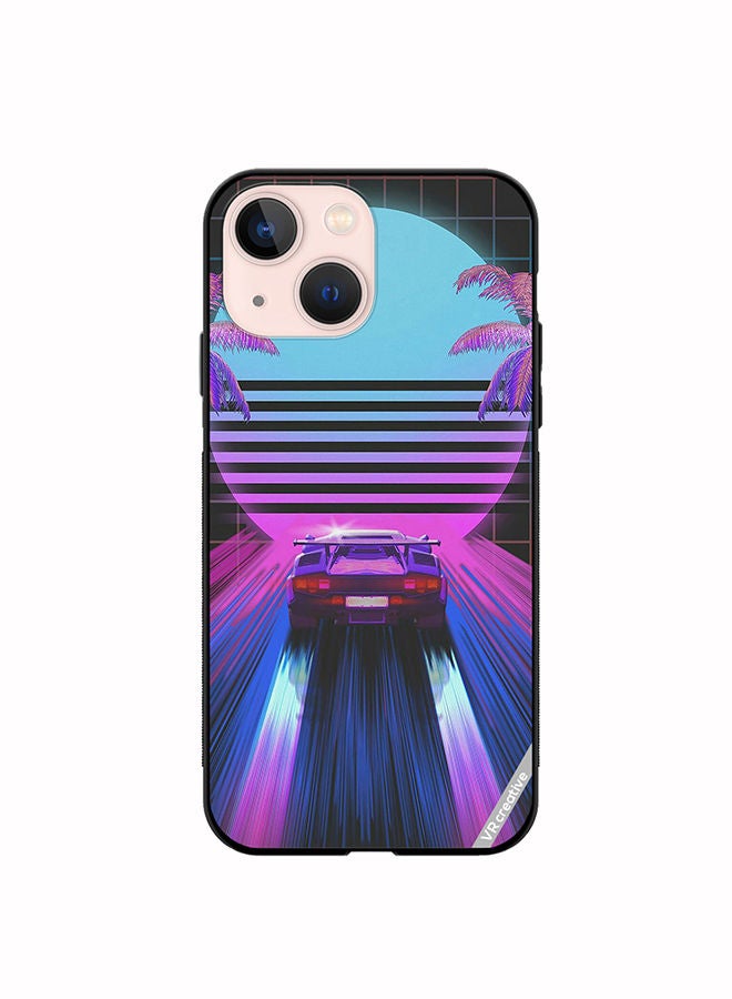 VR CREATIVE Protective Case Cover For Apple iPhone 13 mini Retro Synthwave Ps4 Design Multicolour - Image 1
