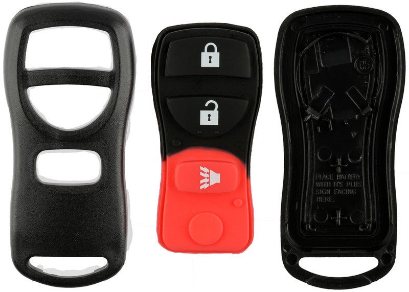 KeylessOption Just the Case Keyless Entry Remote Key Fob Shell - Black - Image 3