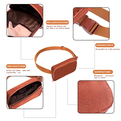 WITROMAN Belt bag Fanny pack crossbody bags for women Everywhere belt bag (Coffee) - Image 4