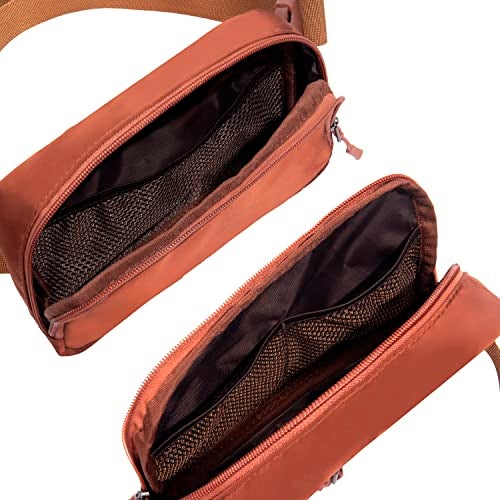 WITROMAN Belt bag Fanny pack crossbody bags for women Everywhere belt bag (Coffee) - Image 5