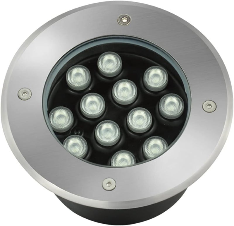 LED Recessed Ground Lights Round Outdoor Landscape Lights IP65 Waterproof Well Lights for Driveway, Deck, Step, Pathway - Image 1