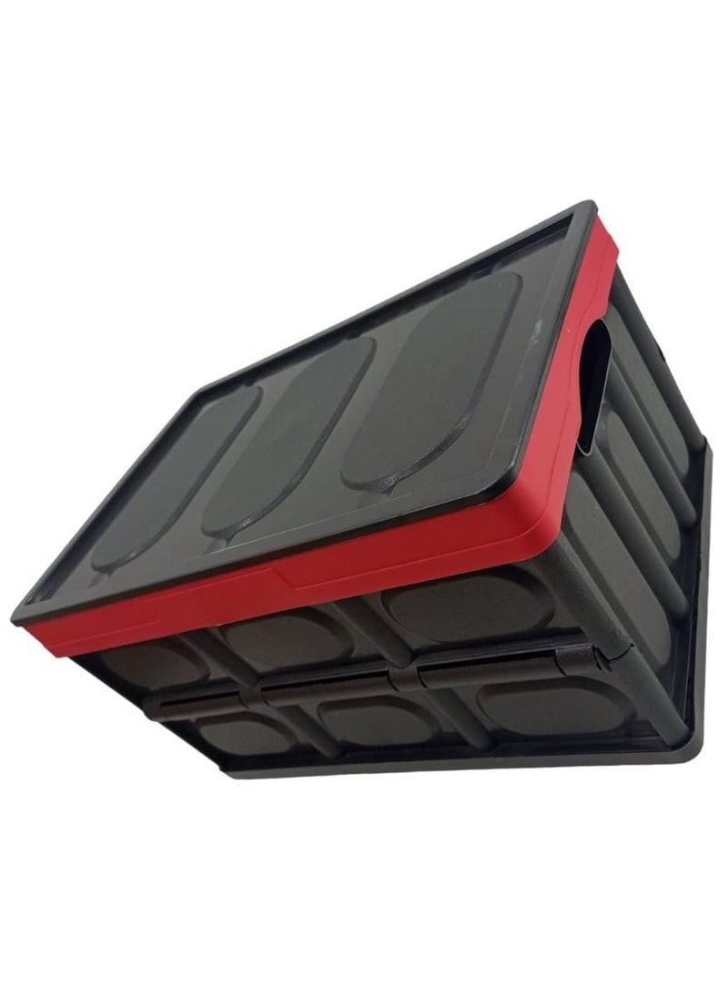 DRAMA HOME - Folding Storage Box Black/Red 42X29X23cm - Image 1