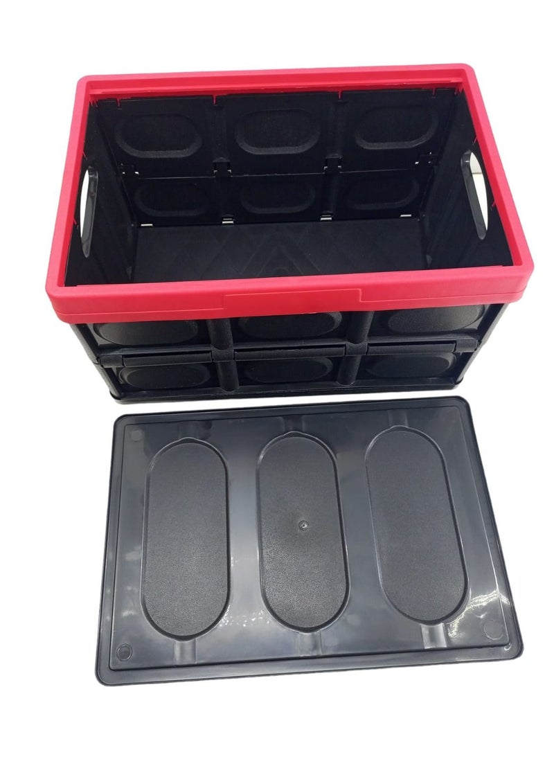 DRAMA HOME - Folding Storage Box Black/Red 42X29X23cm - Image 1