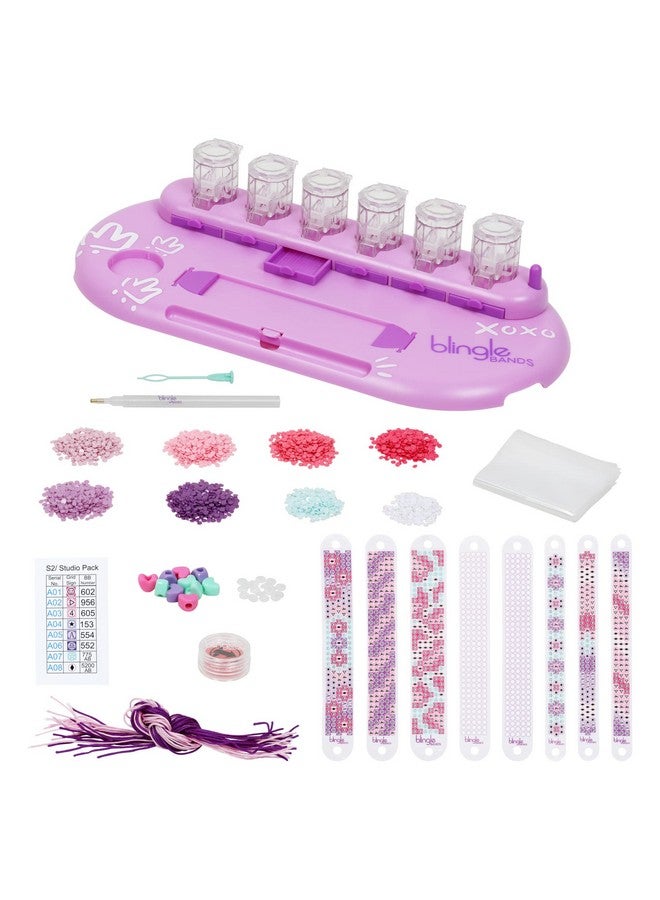 Blingle Bands Diy Gem Friendship Bracelet, 8 Band Deluxe Studio - Arts & Craft Activity For Ages 7 And Up - Image 1
