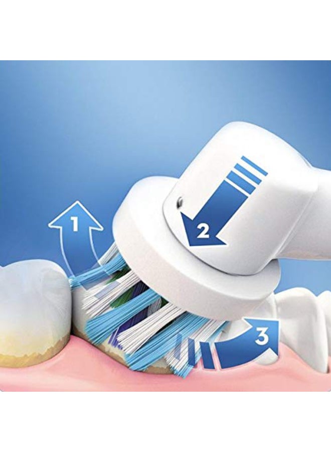 VIUAUAX Lazy Electric Toothbrush Head Soft Bristles Ceaning Small Brush Head,Compatible with Oral-B Electric Toothbrush Head (4 pieces) Cross Action Toothbrush Heads Compatible with Oral-B Devices - 4 Pieces - Image 2