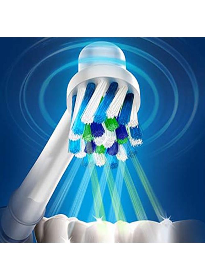 VIUAUAX Lazy Electric Toothbrush Head Soft Bristles Ceaning Small Brush Head,Compatible with Oral-B Electric Toothbrush Head (4 pieces) Cross Action Toothbrush Heads Compatible with Oral-B Devices - 4 Pieces - Image 3