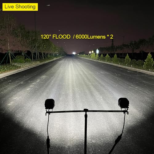 EXZEIT 120W 3Inch Lights Pods with DRL, 12000LM Driving LED Pods Ditch Lights, Bright Auxiliary lights for 4Runners Truck Cars Offroad,12V/24V - Image 2