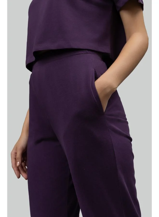نسيسيرا Soft Flare Plum Lounge Pants
