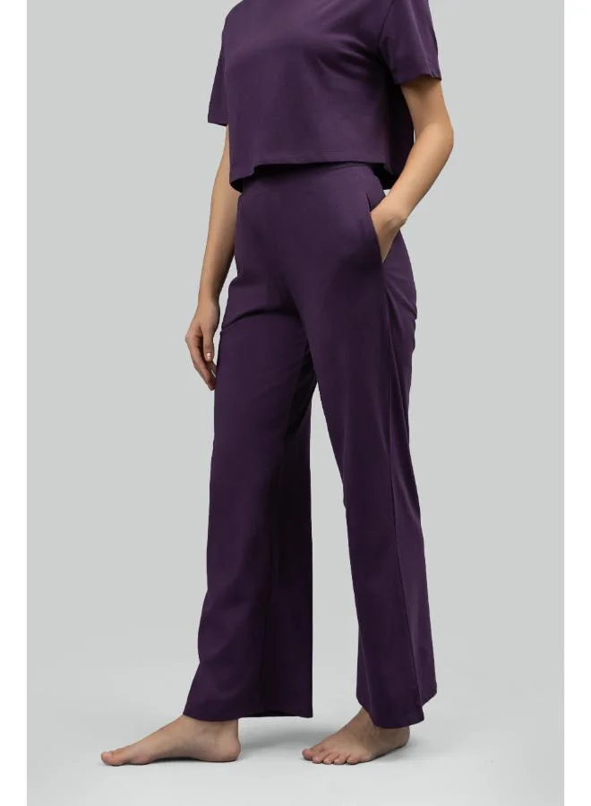 نسيسيرا Soft Flare Plum Lounge Pants