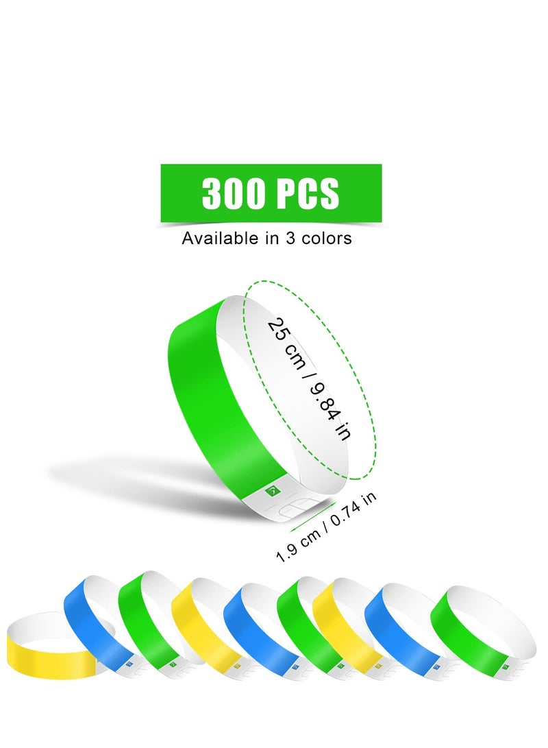 Zikra 300pcs Neon Wristbands, Waterproof Paper Colored Hand Bands for Events Wrist Armbands Bracelets for Party Clubs Music Festivals Concerts PE Fairs Adhesive - Image 2