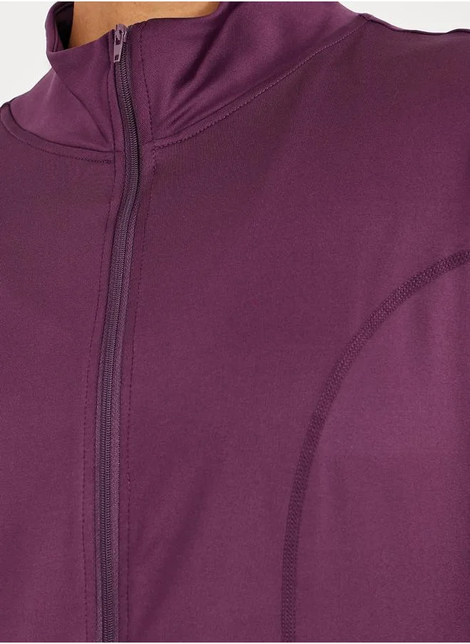 Styli Racerback Effect Color Block Long Sleeve Jacket