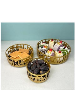 Y&D 3 Pieces Ramadan Tray Set Eid Mubarak Plates Food Storage Containers For Ramadan Activity Party Favor Home Decoration  - Image 3