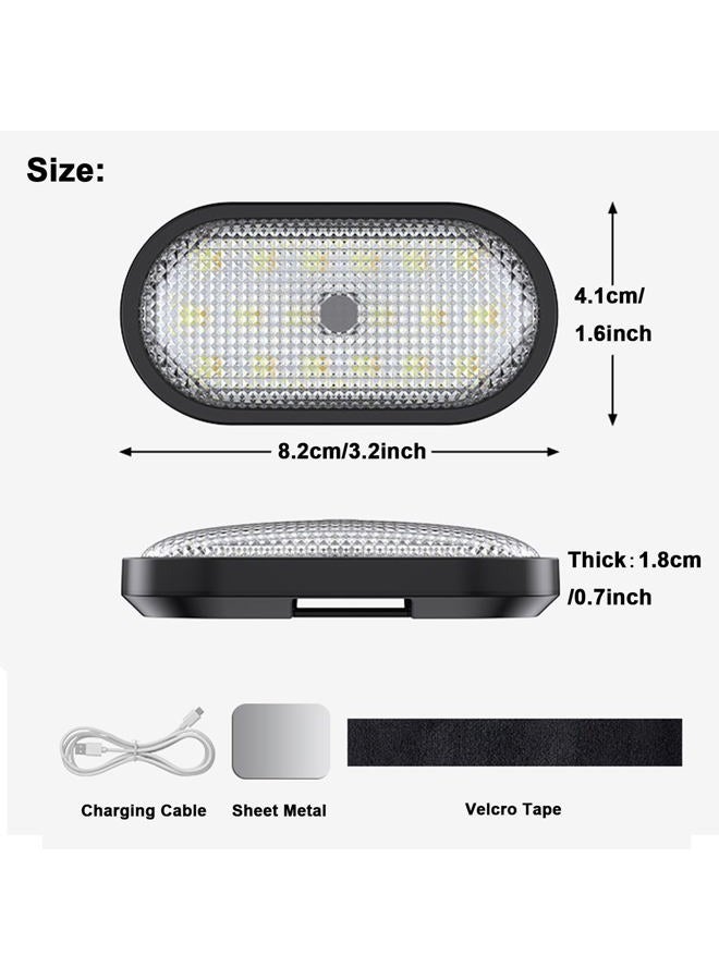 CYDZSW Car LED Dome Lights Interior Wireless,Trunk Light,USB Rechargeable Battery Powered Inside Ceiling Roof Light for Cars RV UTV and Truck (18LED) - Image 5