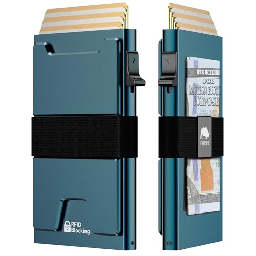 furid Smart Card Wallet for Men Slim: Minimalist Wallet For Men - RFID Blocking Pop Up Front Pocket Wallet, Metal Wallet 11 Card Holder - Image 1