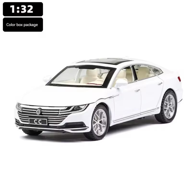 Diecast Cars 1:32 Scale White Zinc Alloy - Precision-engineered Authentic Detailing Collectible Cars for Adult Collectors, Scene Decoration And Gift Giving - Image 1