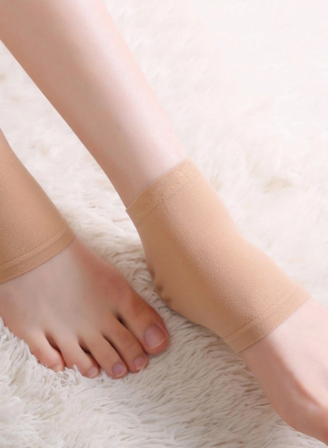 Generic Pair of Cracked Heel Repair Socks, Moisturizing Heel Socks, Comfortable and Breathable Gel Foot Moisturizing Socks, Protective Socks for Dry, Cracked, Hard and Rough Heels, Skin Color - Image 2