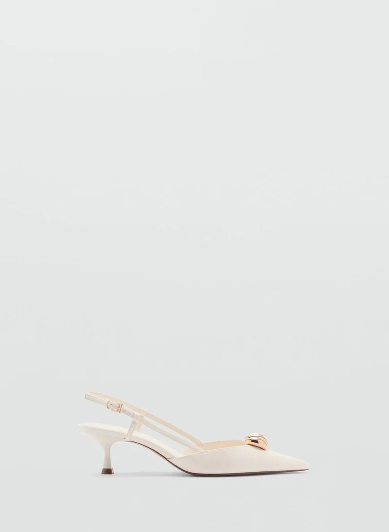 MANGO High Heel Shoe With Metallic Detail