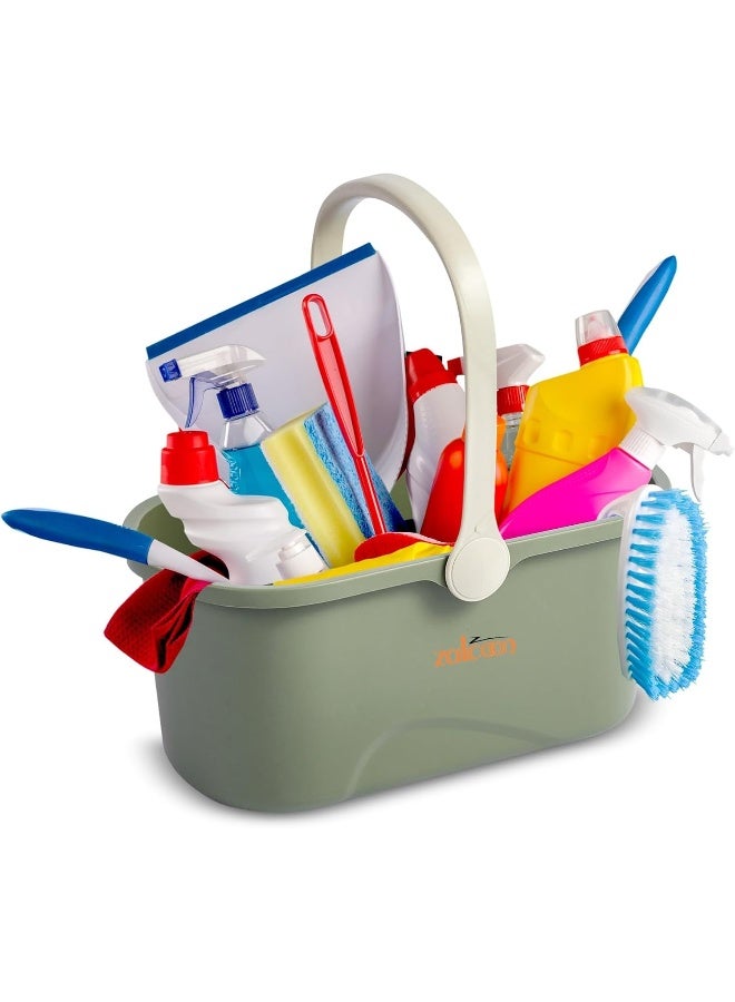 Zalcoon 3.4 Gallon (13L) Large Plastic Water Bucket with Handle for House Cleaning Multiuse, Laundry Basket, Portable Plastic Basket for Storage Organization, Water Container for Cleaning - Image 1